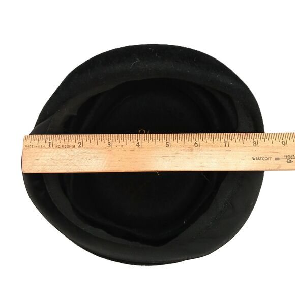 \hanson Body Women’s Faux Fur Black Fluffy Headdress Pill Hat Made in France - Picture 12 of 14